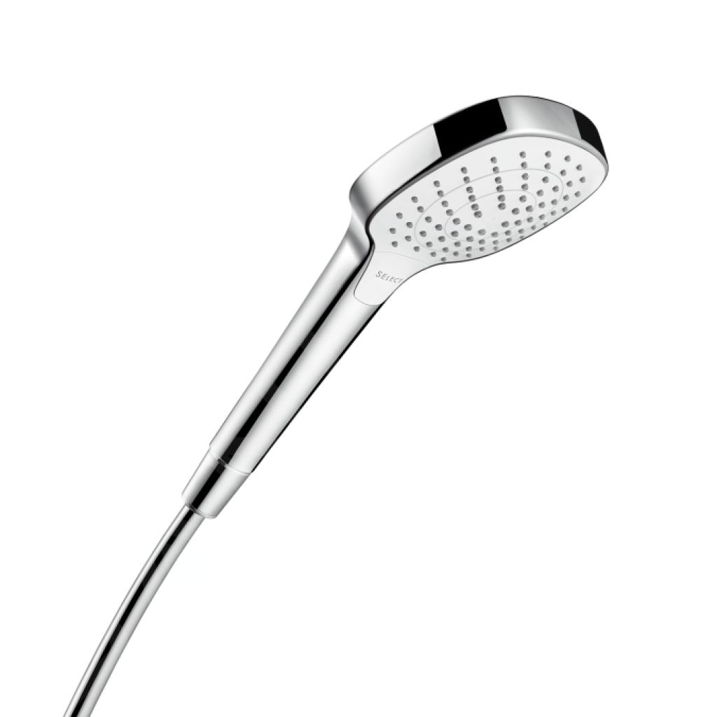 Hansgrohe Croma Select E Vario 26812400 – ručná sprcha, 3 prúdy, biela/chróm